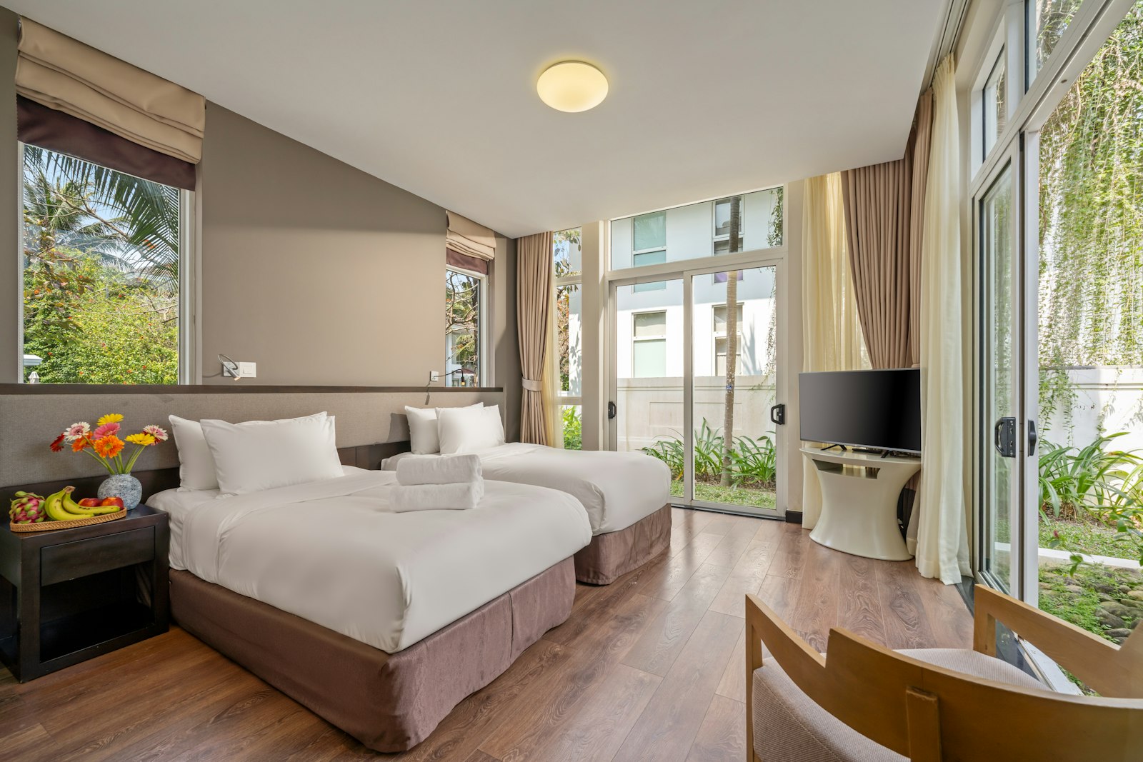 The room from the door
